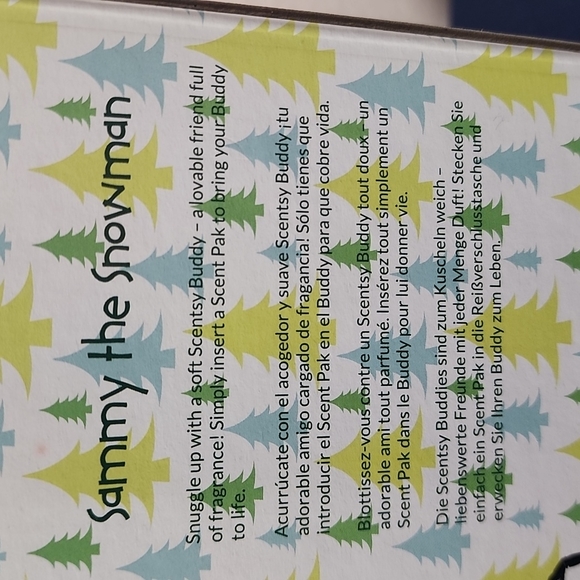 NIB, Scentsy Buddy Authentic Kids. Sammy the Snowman. - Picture 11 of 16